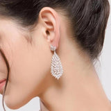 Silver Drop Earrings Zirconia