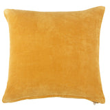 Lush Velvet Cushion, Mustard_18x18 Inches